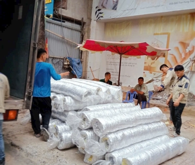 Dự Án Cung Cấp Ống Gió Mềm Cách Nhiệt Bông Polyester